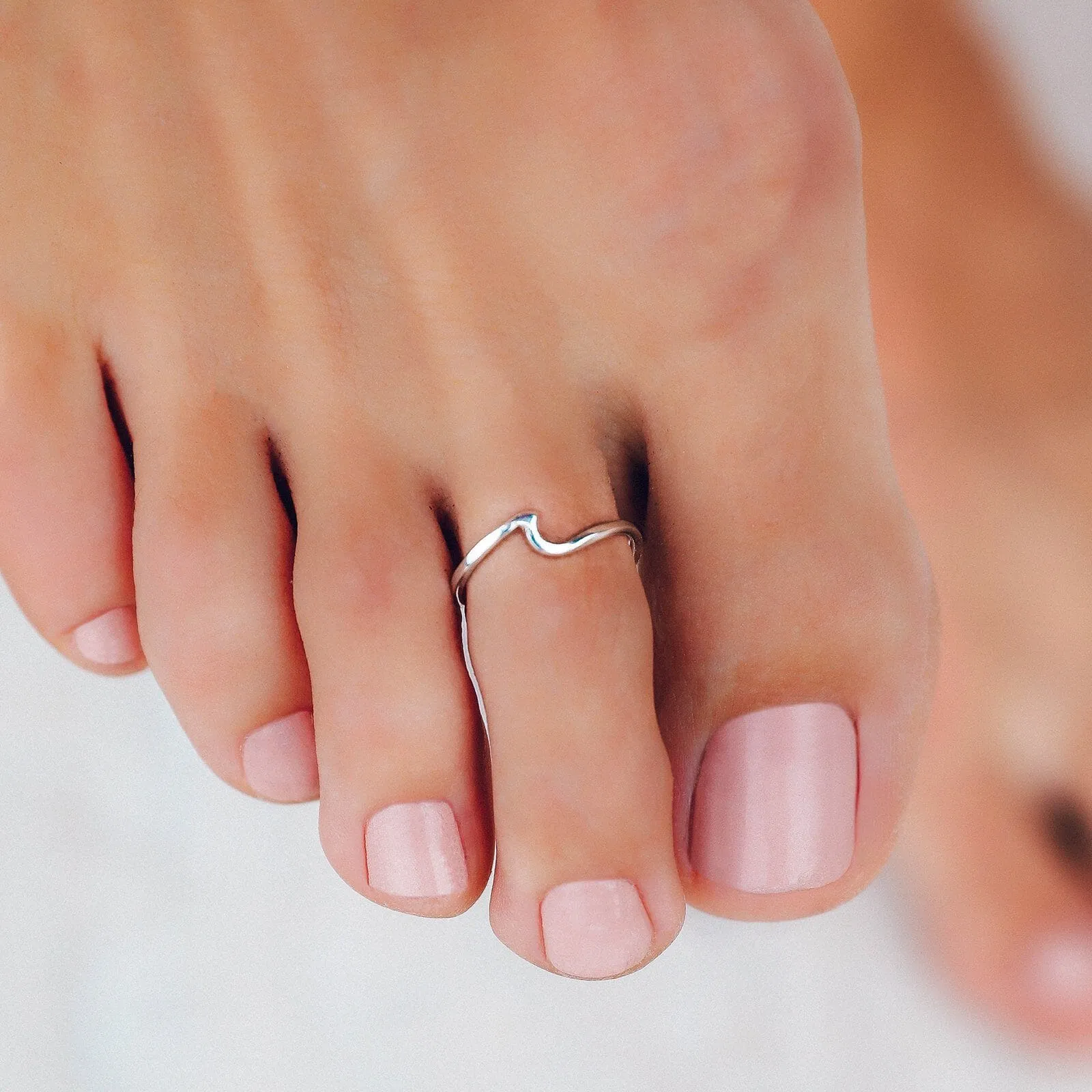 Silver Wave Toe Ring sold by Pura Vida product image thumbnail 4