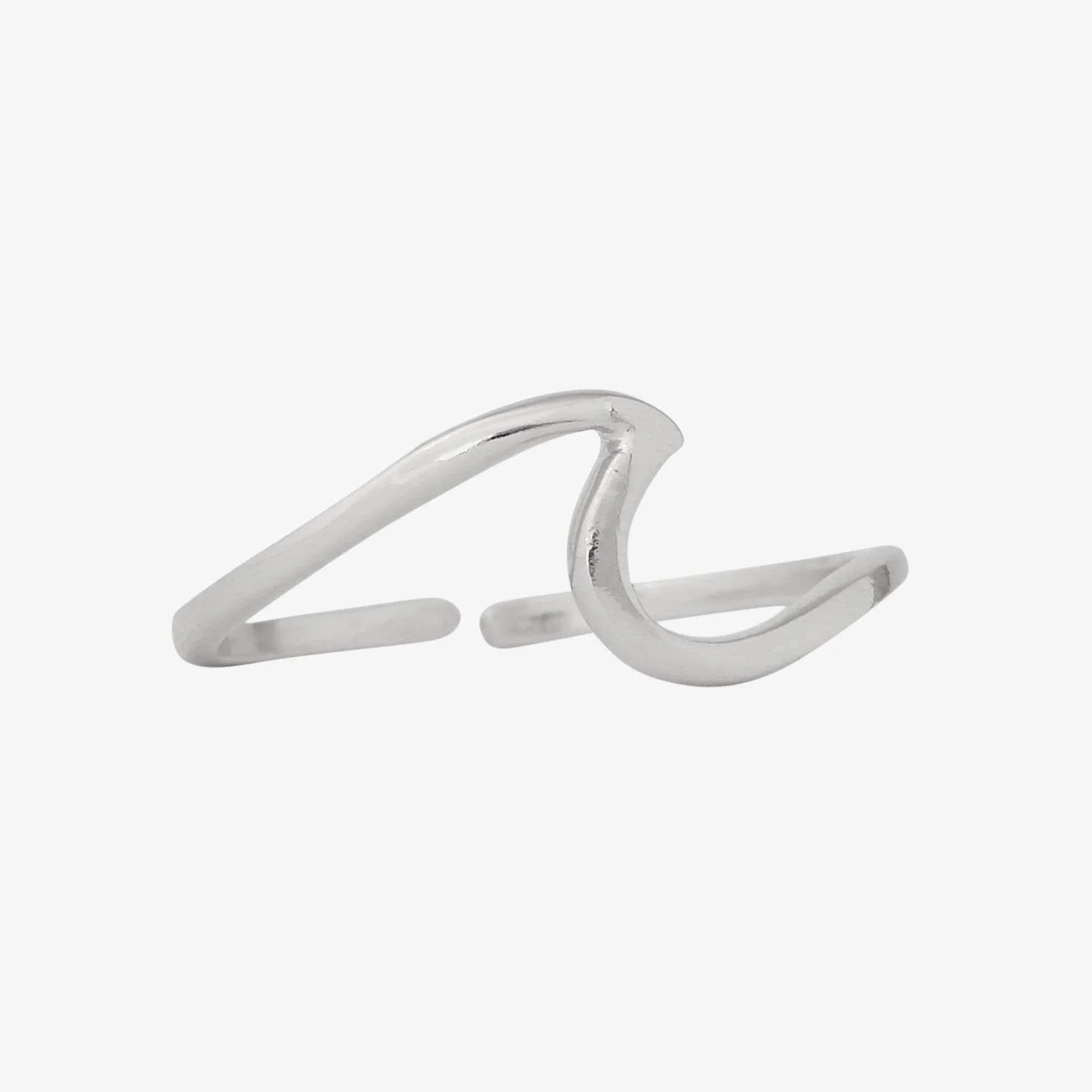 Silver Wave Toe Ring sold by Pura Vida