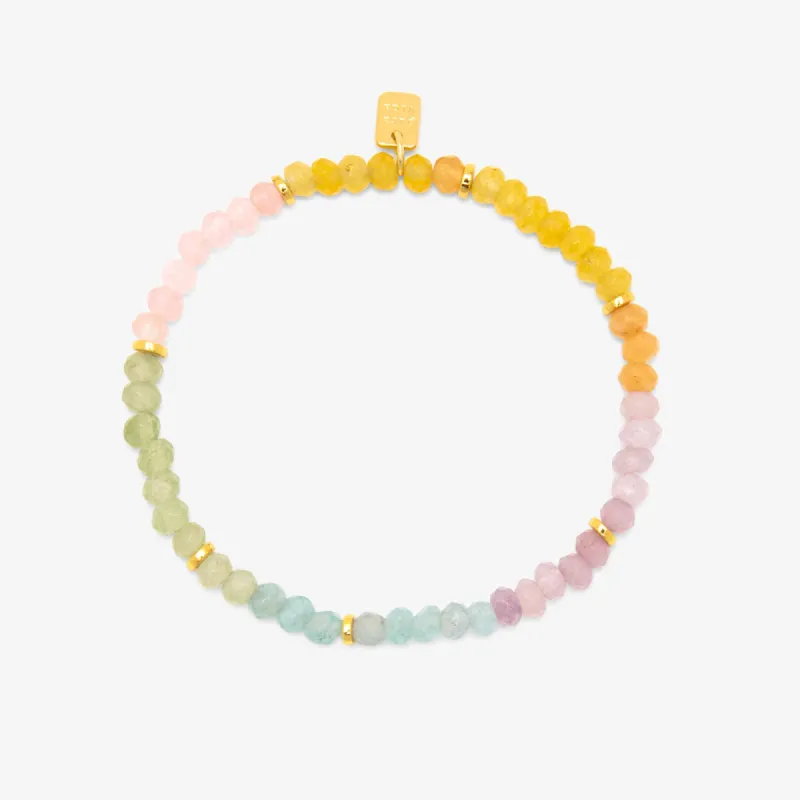 Ombre Rainbow Bead Stretch Bracelet sold by Pura Vida