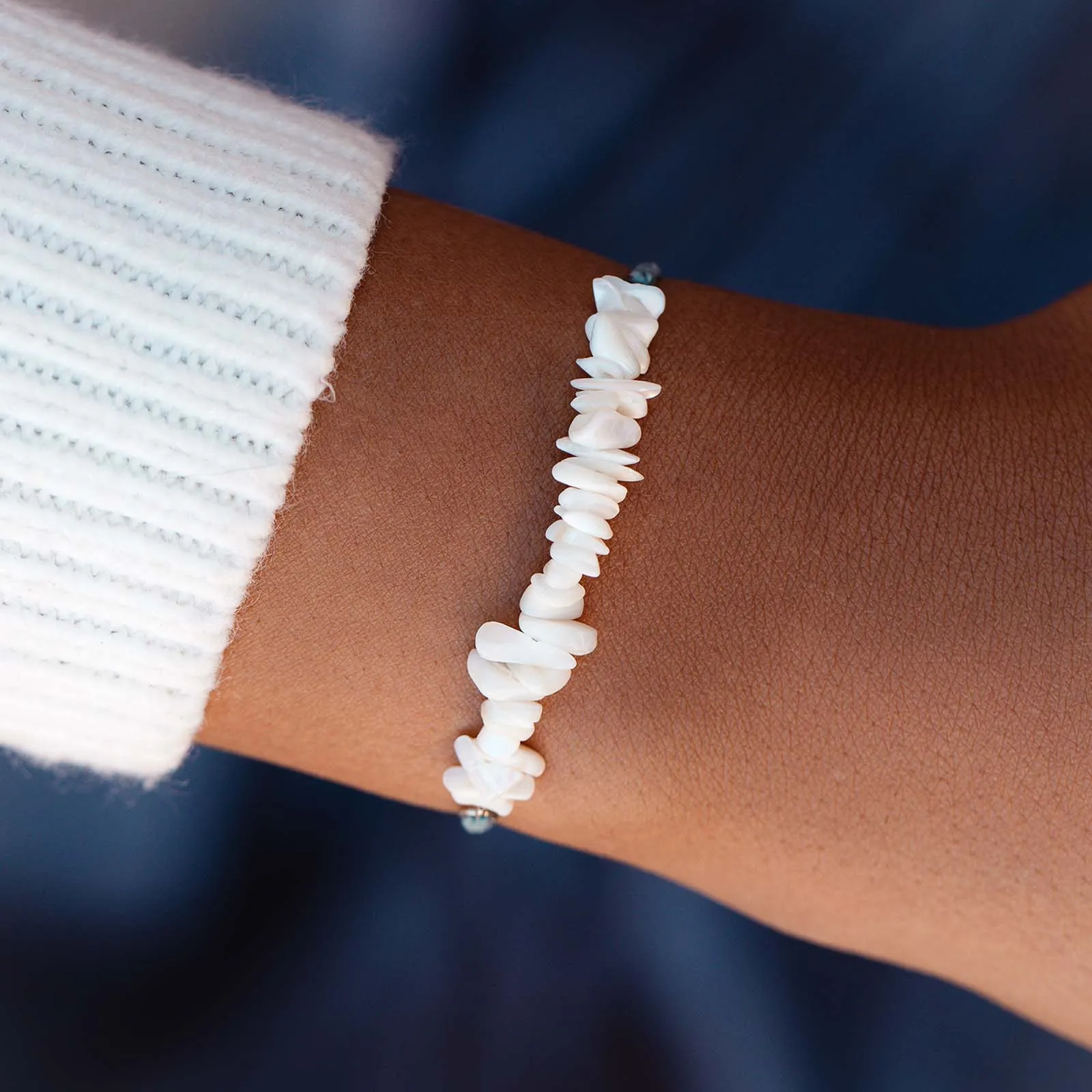 Mother of Pearl Shell Chip Bracelet sold by Pura Vida product image thumbnail 3
