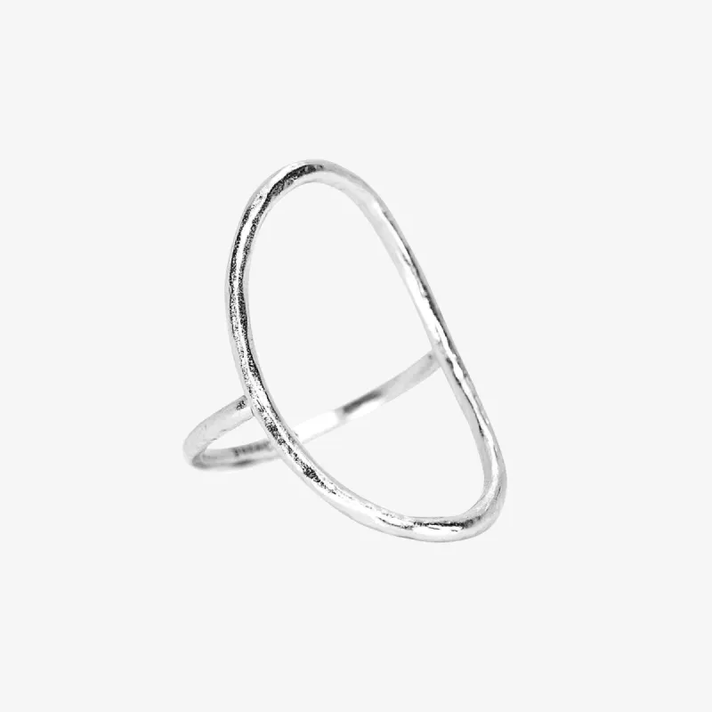 Silver Oval Open Ring sold by Pura Vida