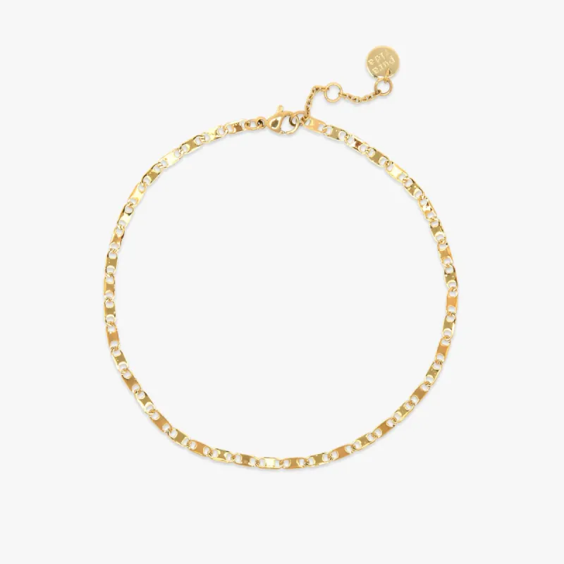 Surfrider Mirror Chain Anklet sold by Pura Vida