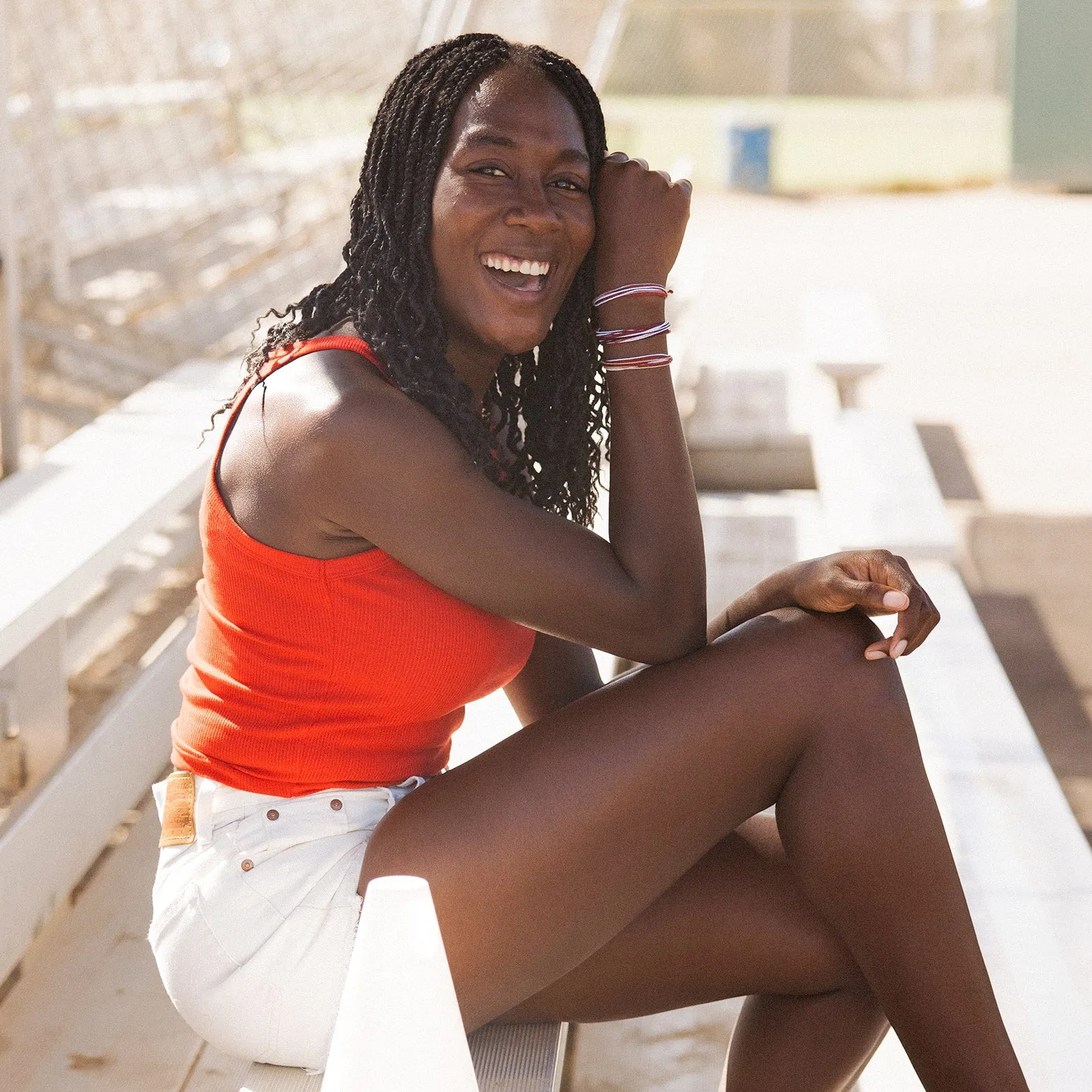 Maroon, Tan & White Bracelet sold by Pura Vida product image thumbnail 3