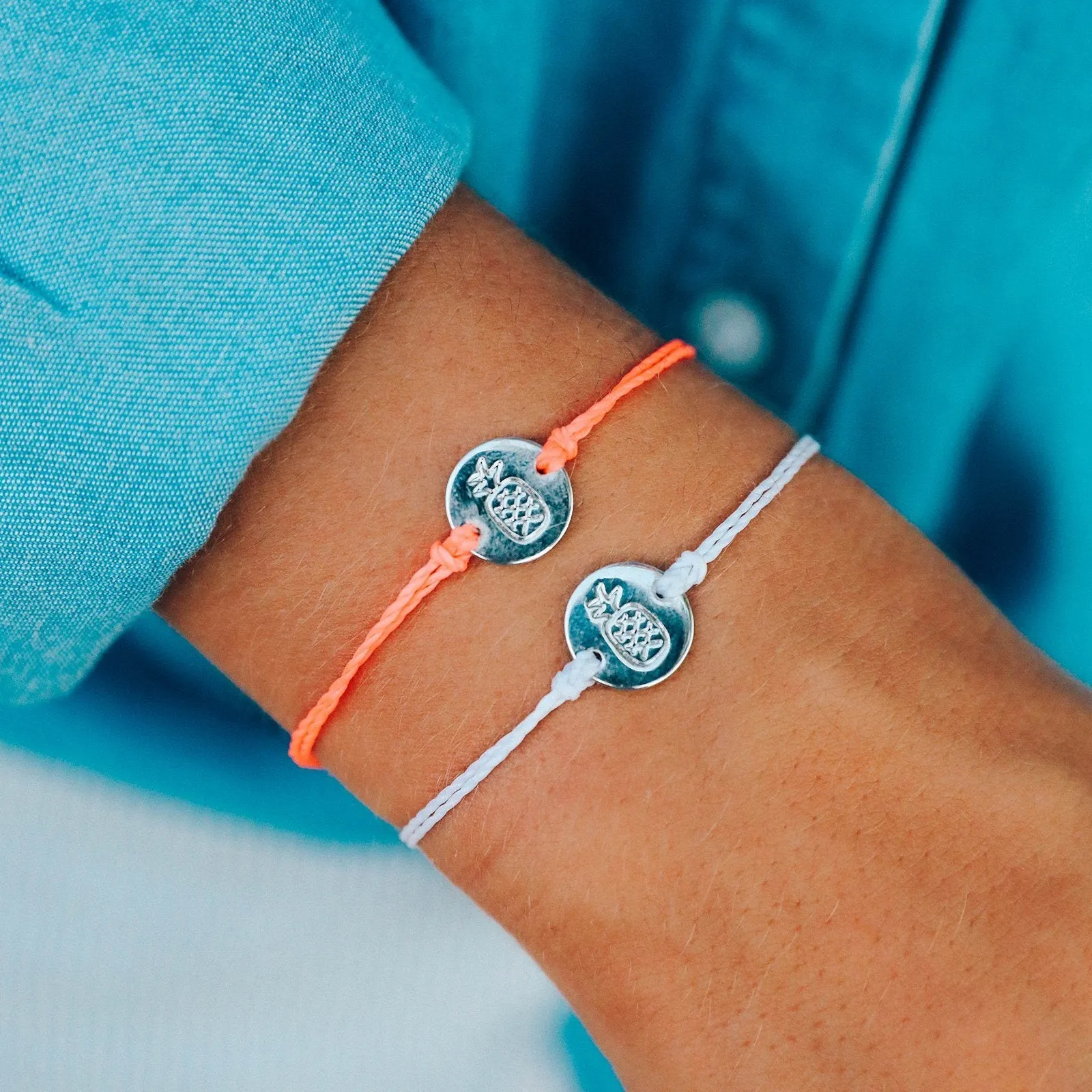 Silver Pineapple Coin Charm sold by Pura Vida product image thumbnail 5