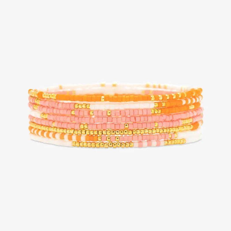 Warm Breeze Stretch Bracelet Set of 8 sold by Pura Vida