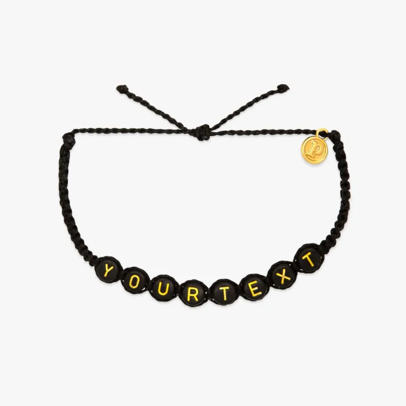 Black Alphabet Bead Bracelet sold by Pura Vida