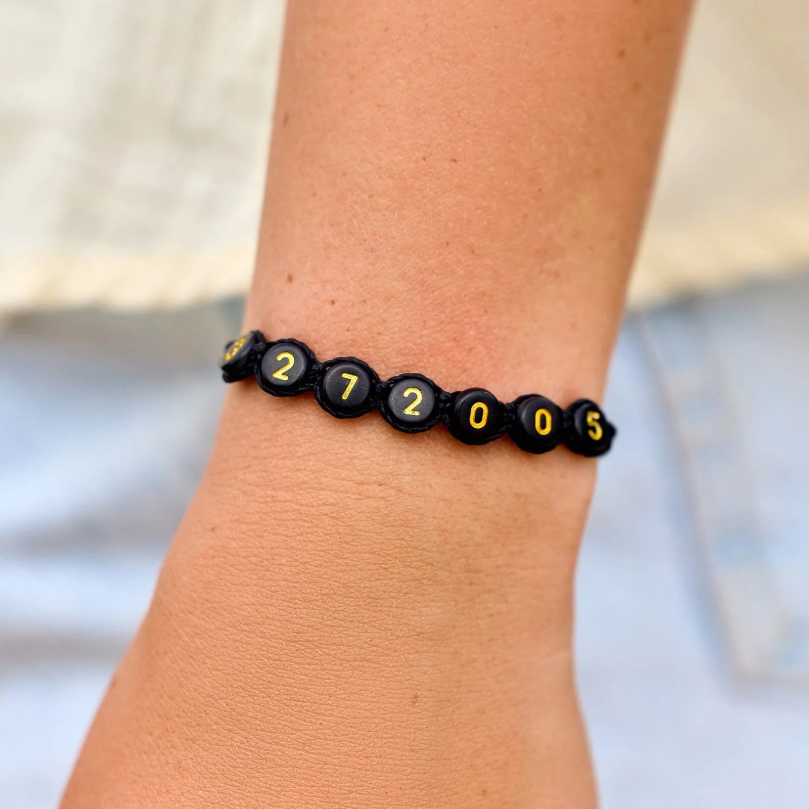 Black Alphabet Bead Bracelet sold by Pura Vida product image thumbnail 2