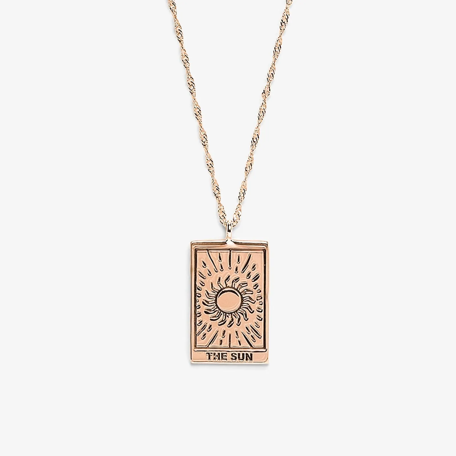 Rose Gold Tarot Card Pendant Necklace sold by Pura Vida product image thumbnail 2