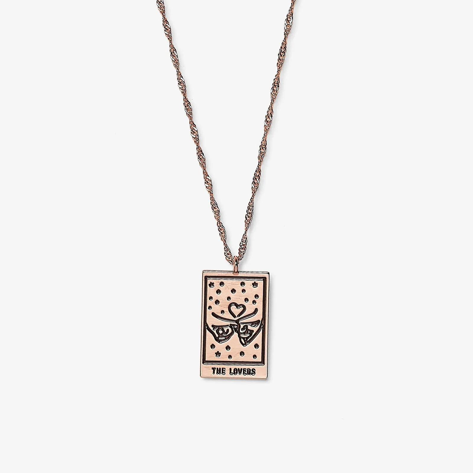 Rose Gold Tarot Card Pendant Necklace sold by Pura Vida product image thumbnail 4