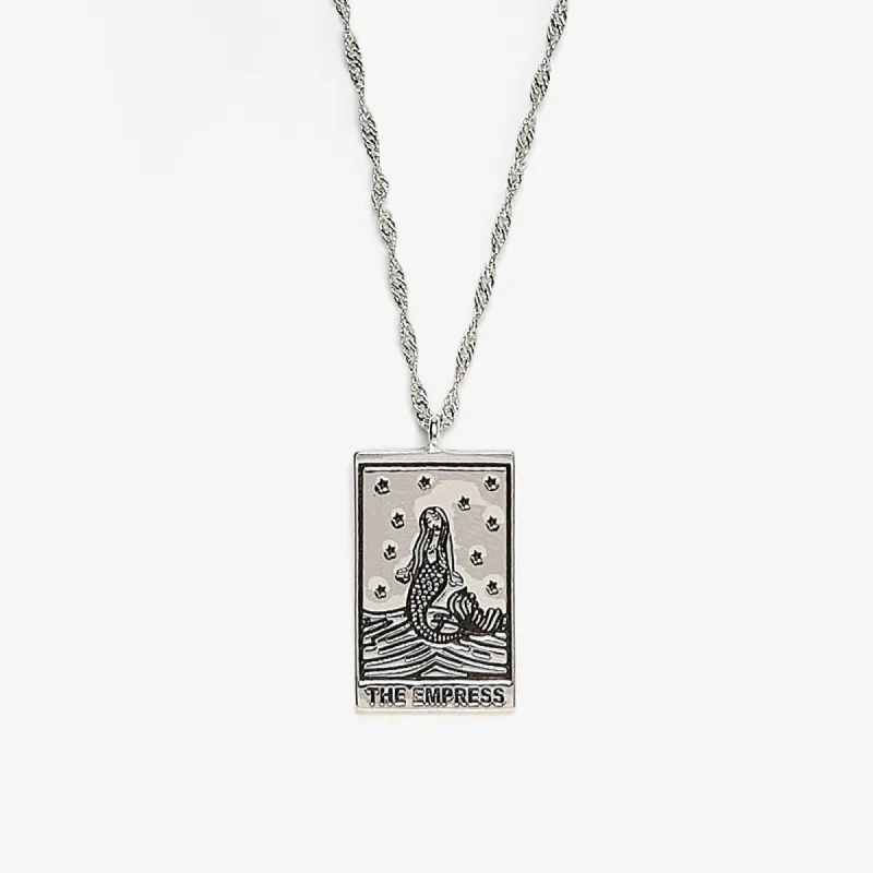 Silver Tarot Card Pendant Necklace sold by Pura Vida
