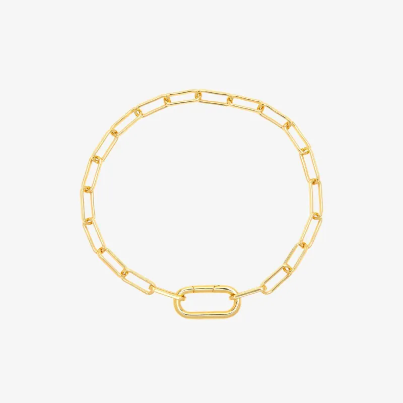 Harper Oval Charm Chain Bracelet sold by Pura Vida