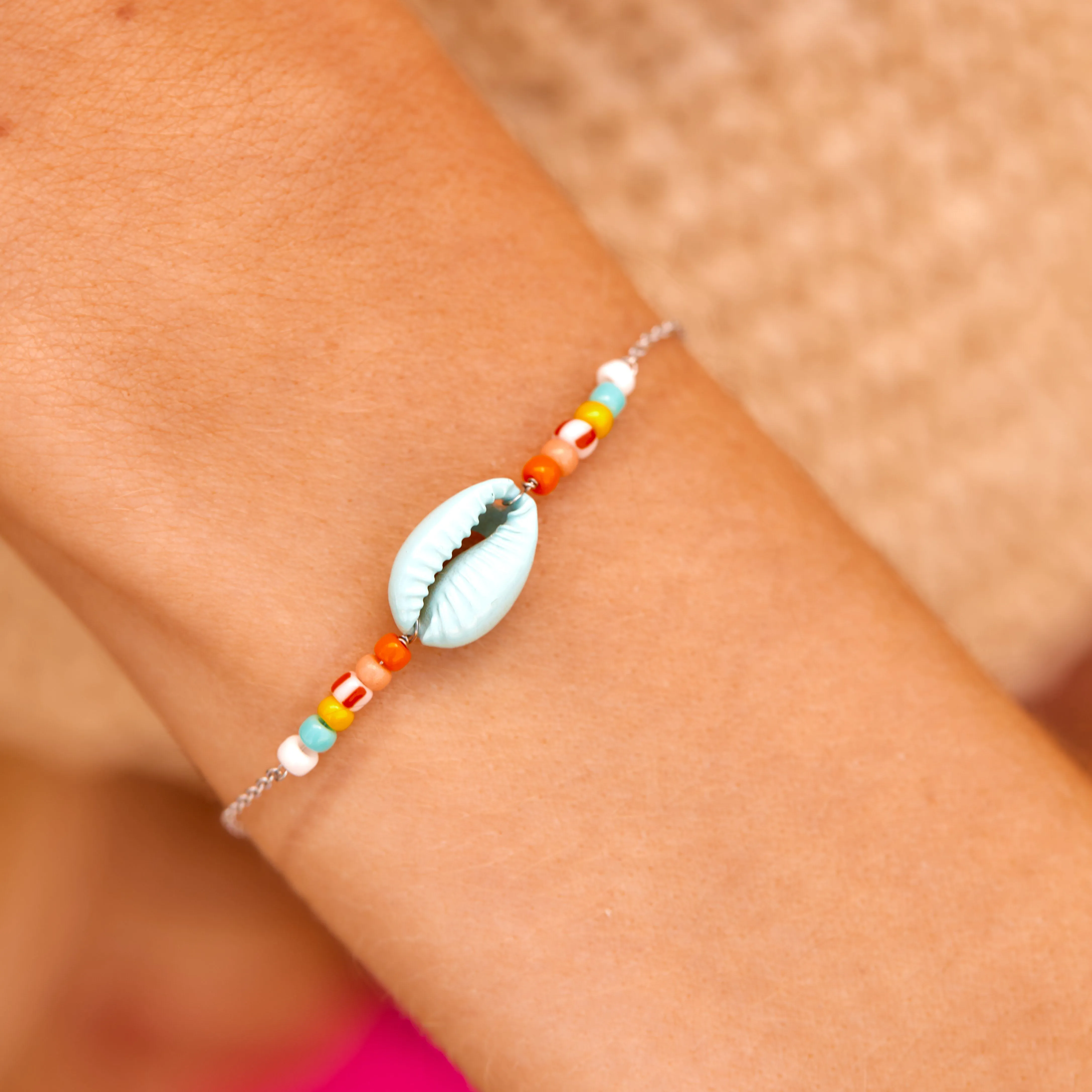 Candy Coated Cowrie Slider Bracelet sold by Pura Vida product image thumbnail 2