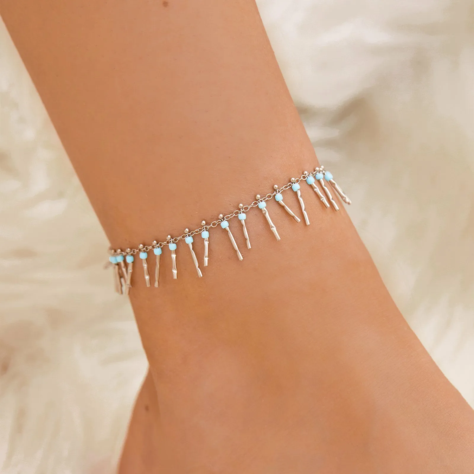 Fringe Bead Anklet sold by Pura Vida product image thumbnail 4