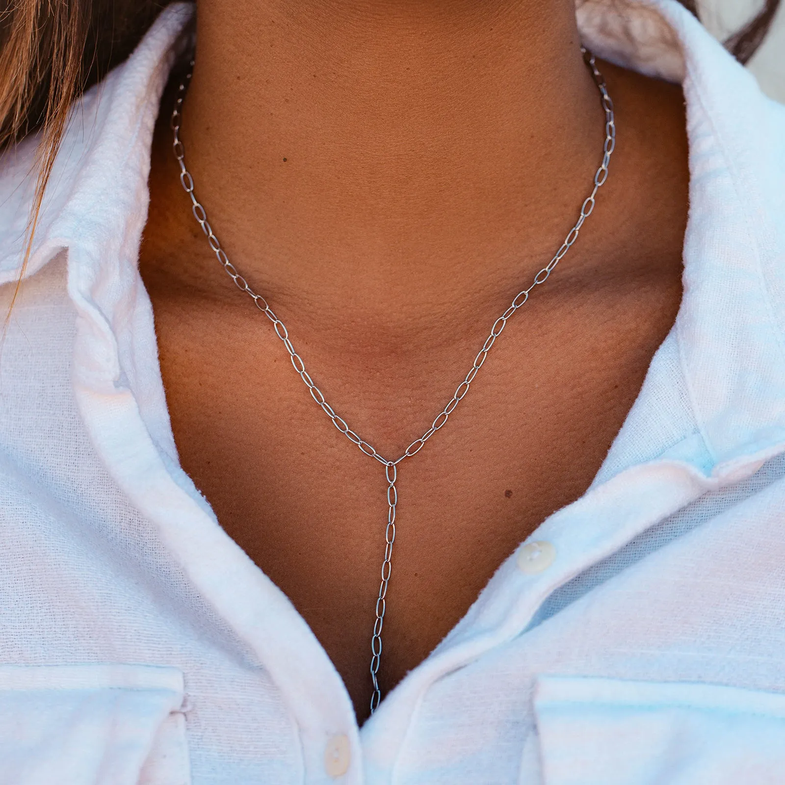 Mini Paperclip Lariat Necklace sold by Pura Vida product image thumbnail 2