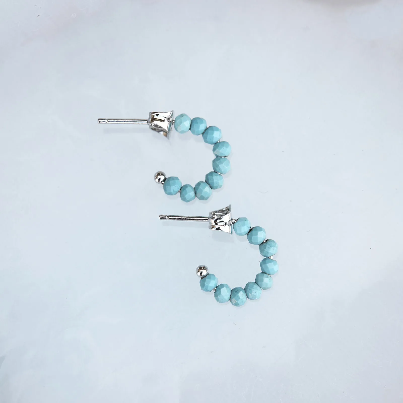 Turquoise Hoop Earrings sold by Pura Vida product image thumbnail 4
