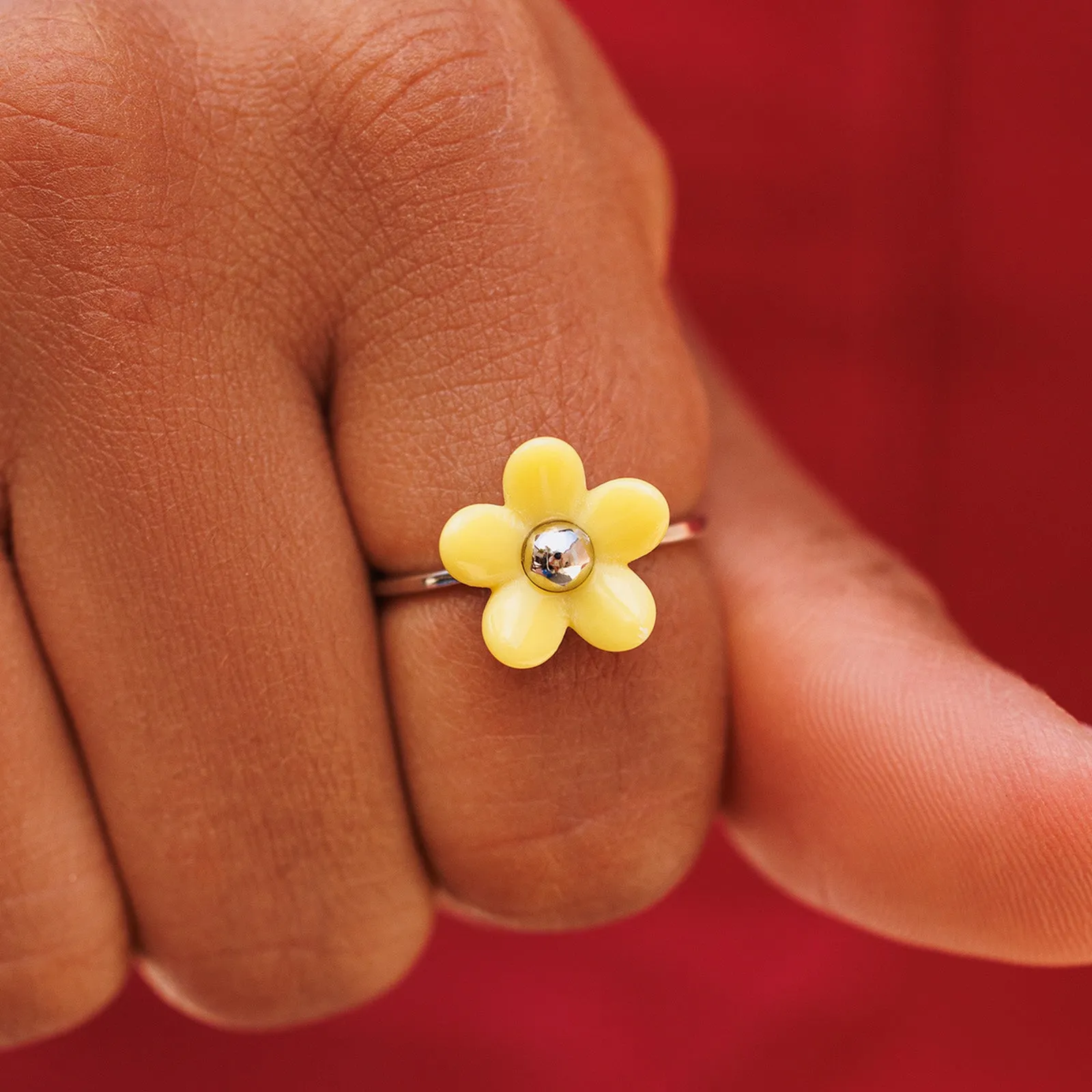 Solstice Enamel Flower Ring sold by Pura Vida product image thumbnail 2