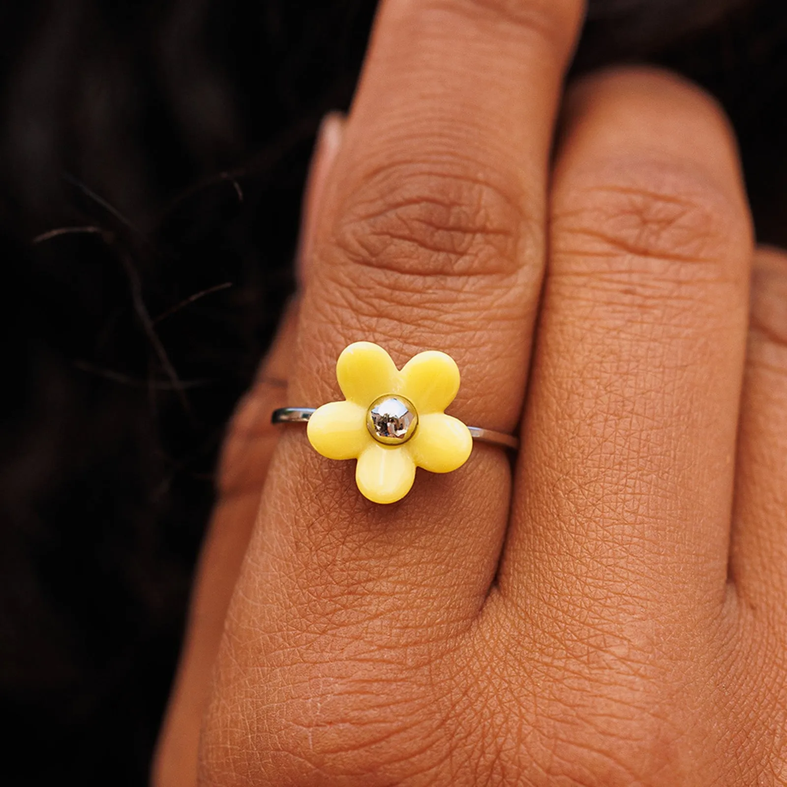 Solstice Enamel Flower Ring sold by Pura Vida product image thumbnail 3