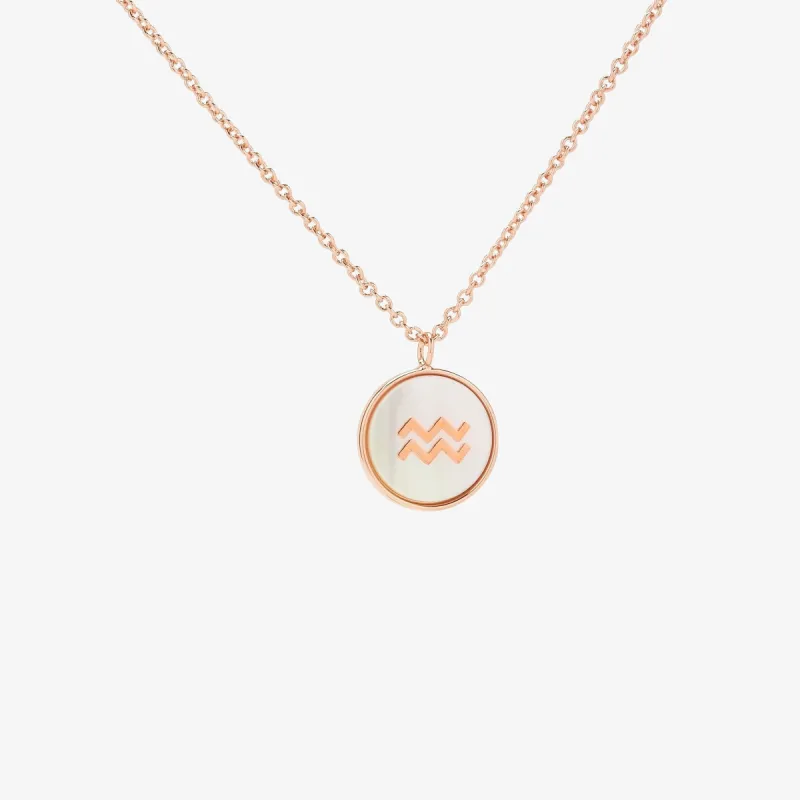 Zodiac Mother of Pearl Necklace sold by Pura Vida