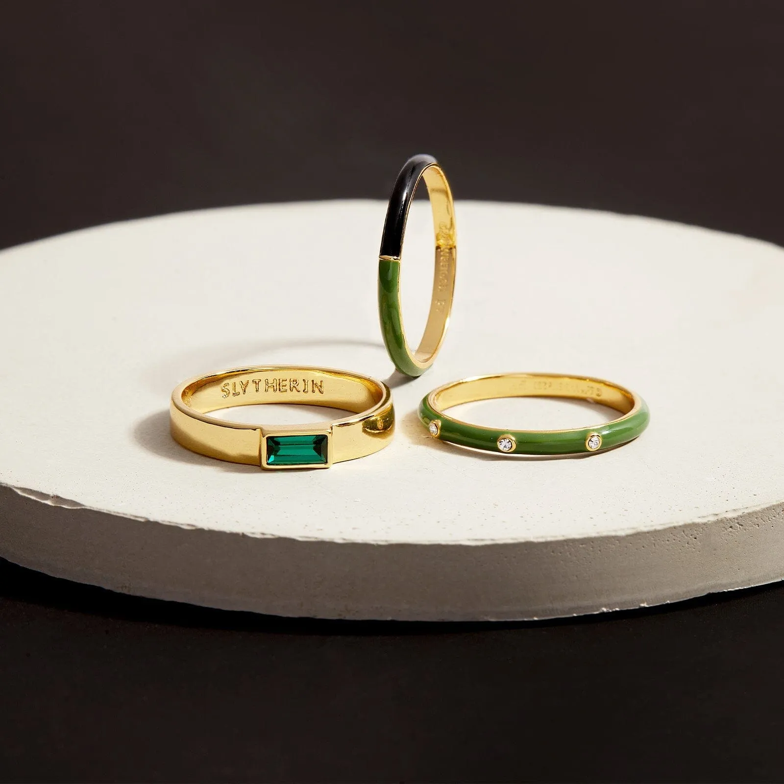 Slytherin™ 3 Ring Stack sold by Pura Vida product image thumbnail 5