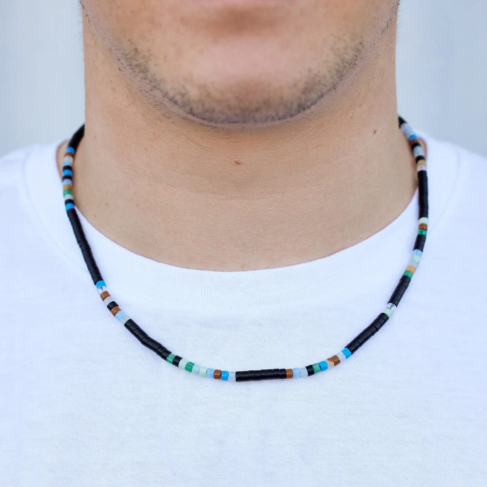 Men's Mixed Seed Bead Necklace sold by Pura Vida product image thumbnail 3