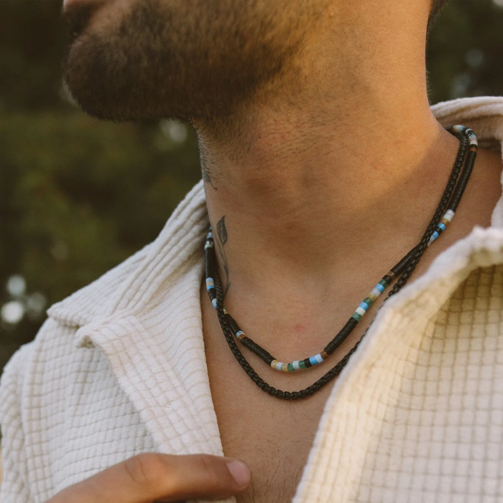 Men's Mixed Seed Bead Necklace sold by Pura Vida product image thumbnail 2