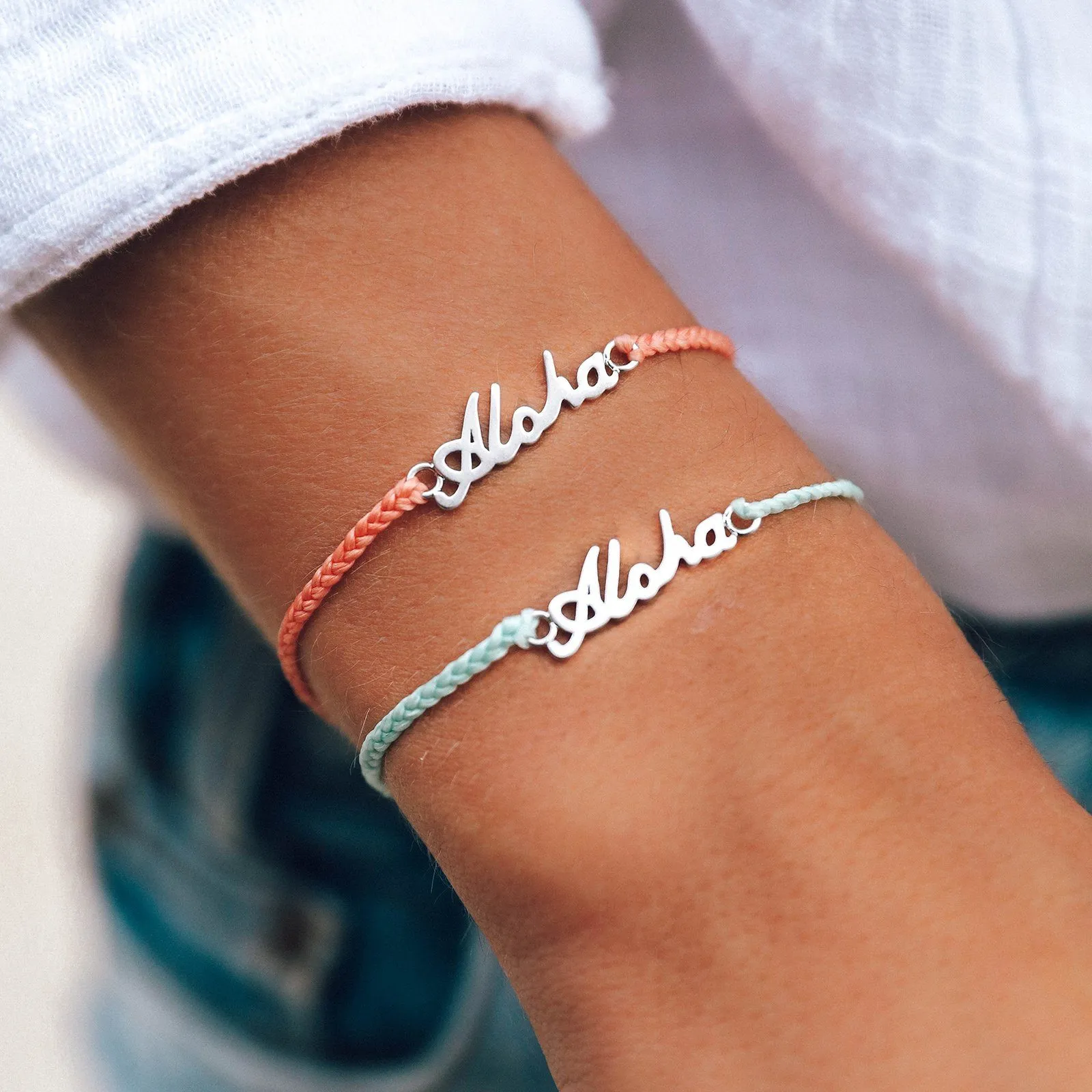 Aloha Script Charm sold by Pura Vida product image thumbnail 5