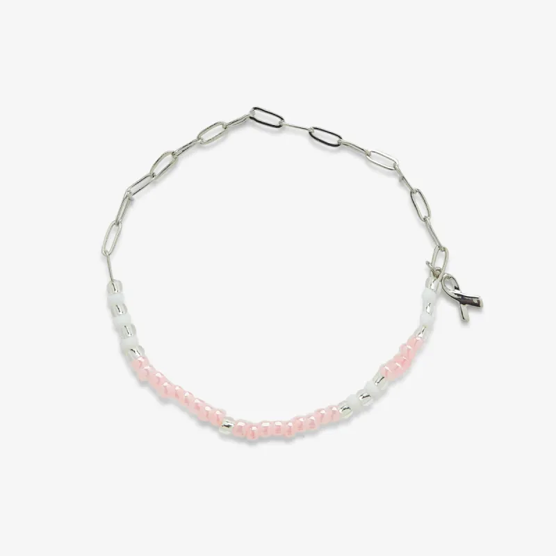 Boarding 4 Breast Cancer Half N Half Bracelet sold by Pura Vida