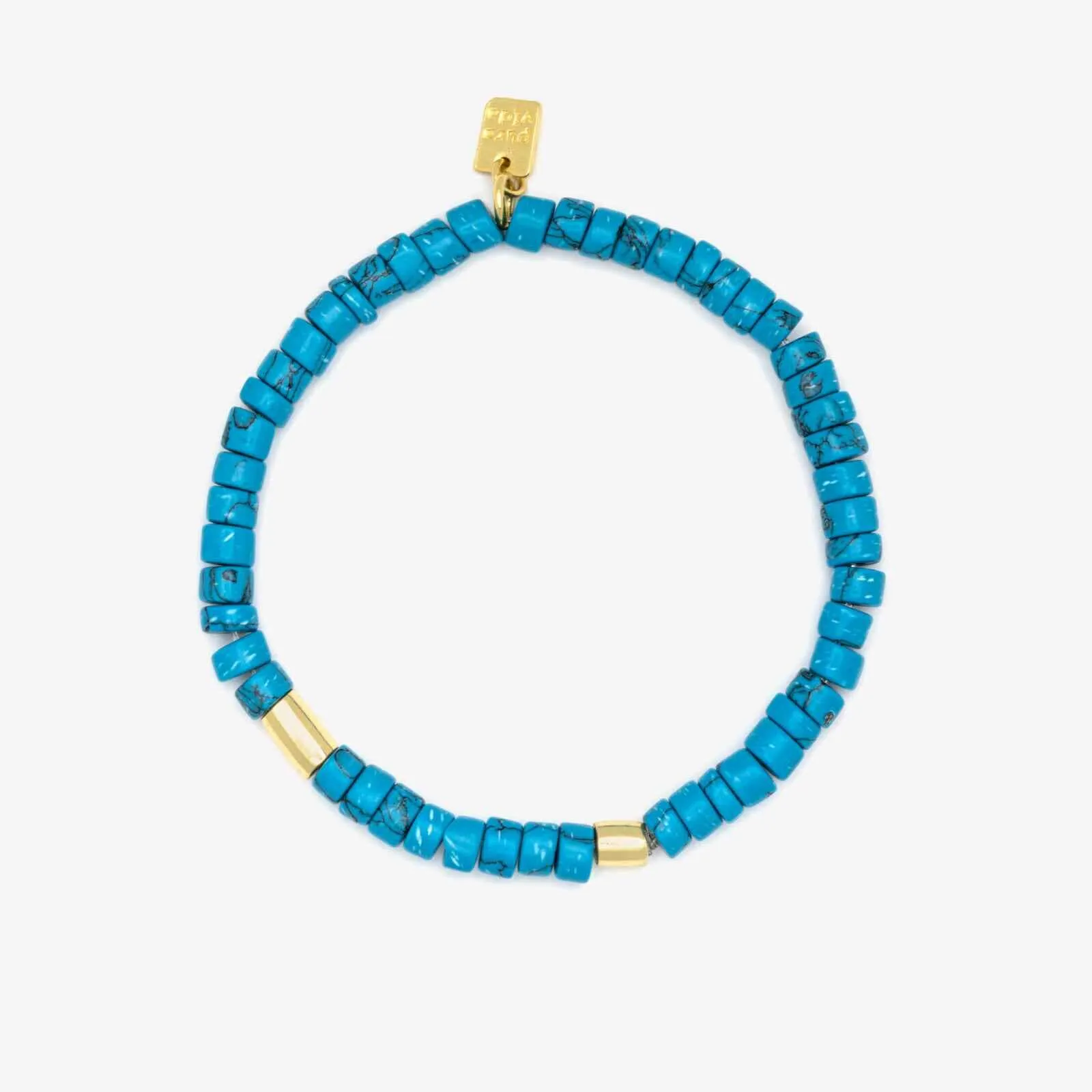 Turquoise Bead Stretch Bracelet sold by Pura Vida