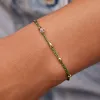 Raw Stone & Bead Gold Danity Thread Bracelet sold by Pura Vida