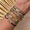 Raw Stone & Bead Gold Danity Thread Bracelet sold by Pura Vida