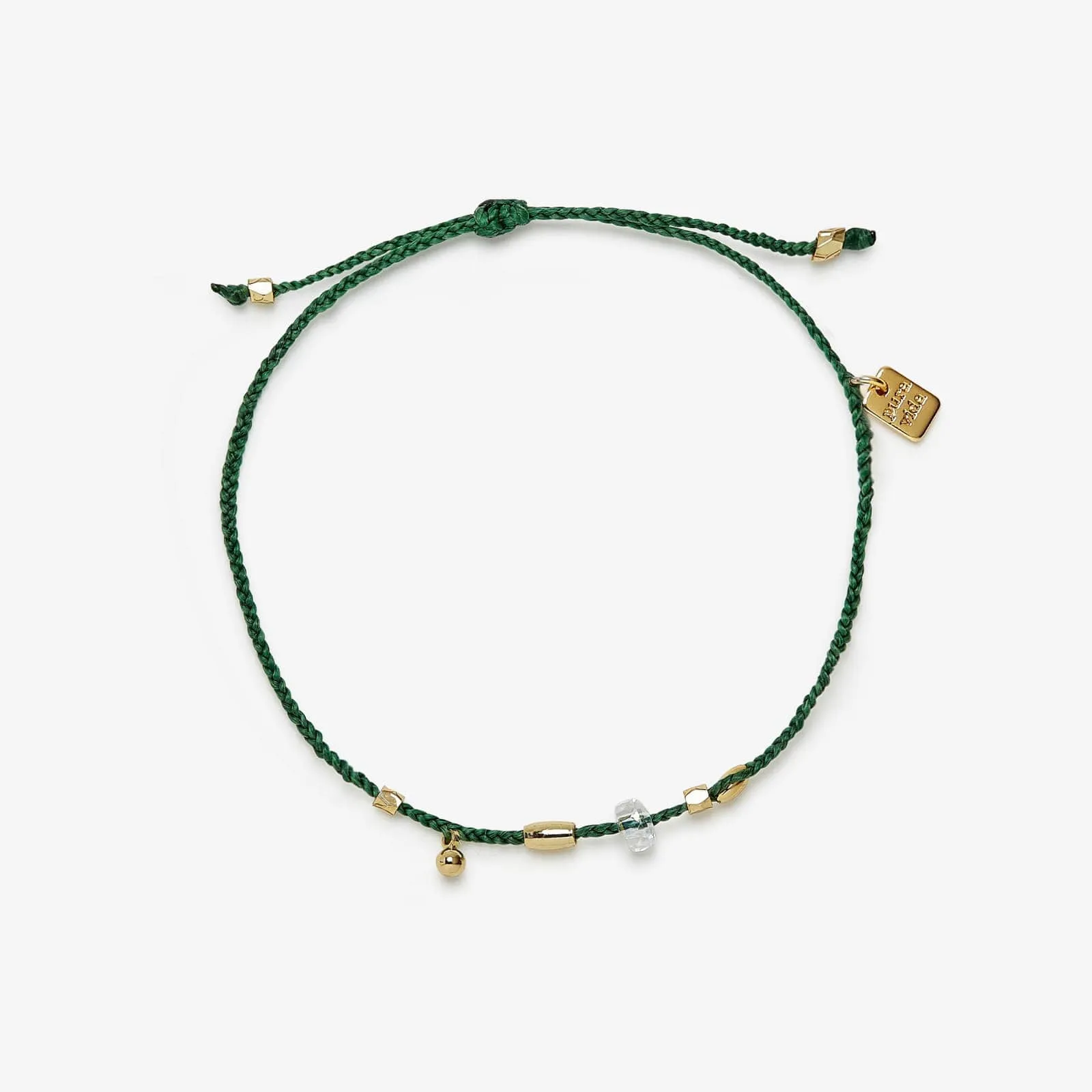 Raw Stone & Bead Gold Danity Thread Bracelet sold by Pura Vida