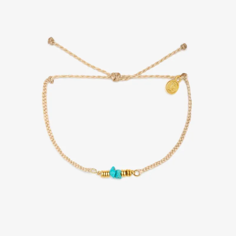 Turquoise Chip Bitty Braid Anklet sold by Pura Vida
