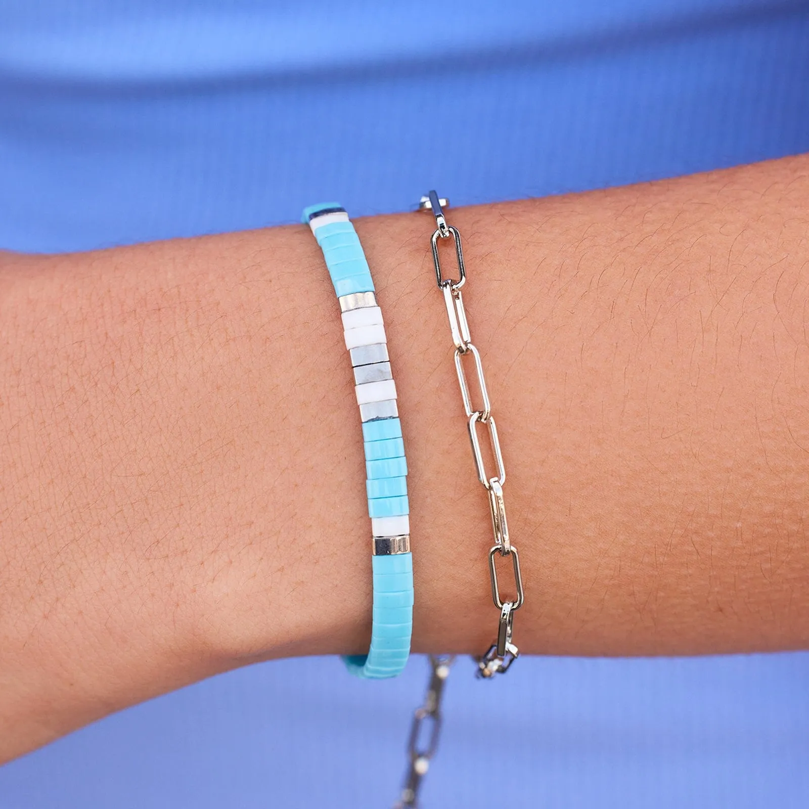 Tile Bead Stretch Bracelet Set sold by Pura Vida product image thumbnail 4