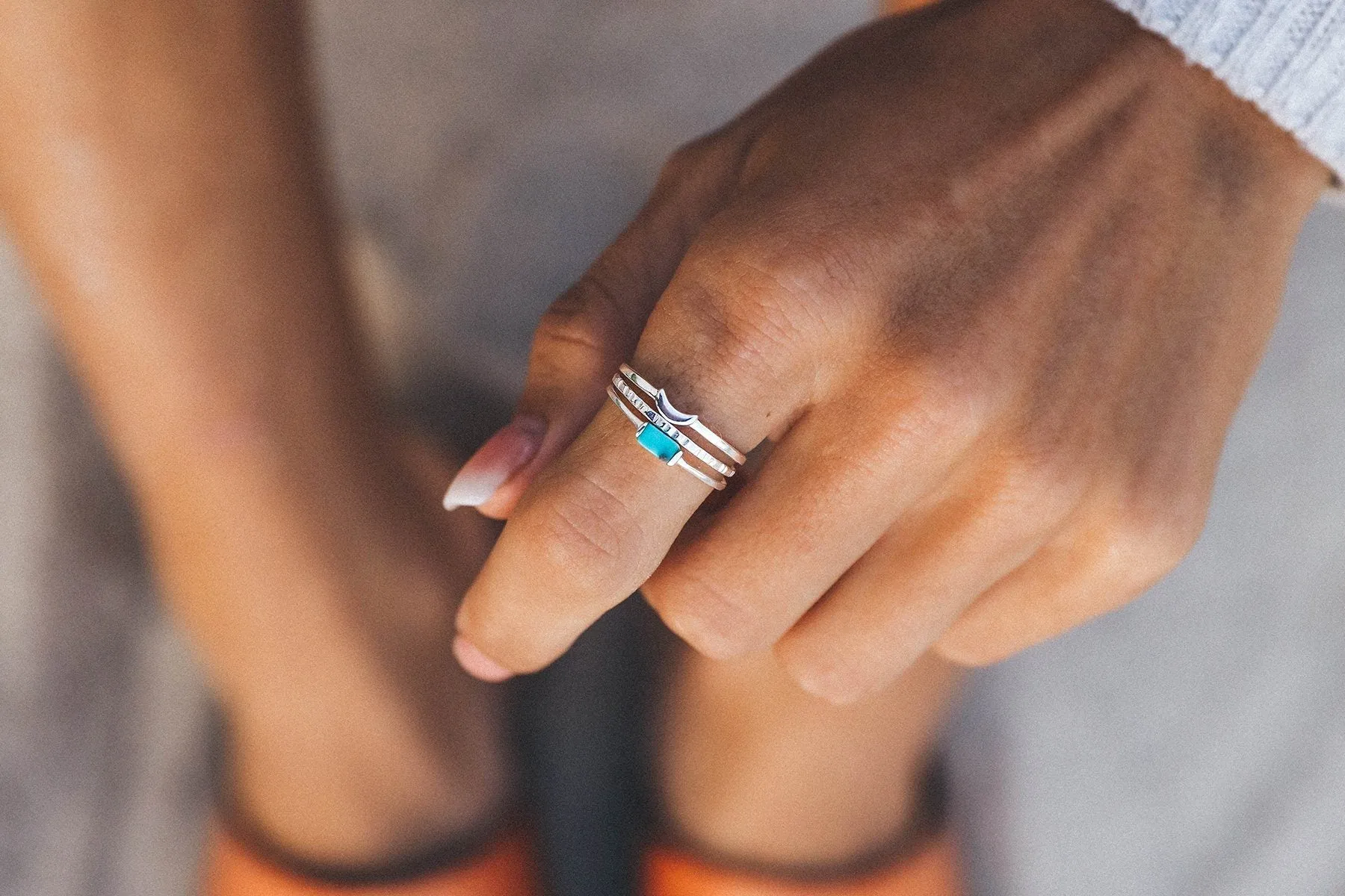 Baguette Crescent Stackable Ring Pack sold by Pura Vida product image thumbnail 2