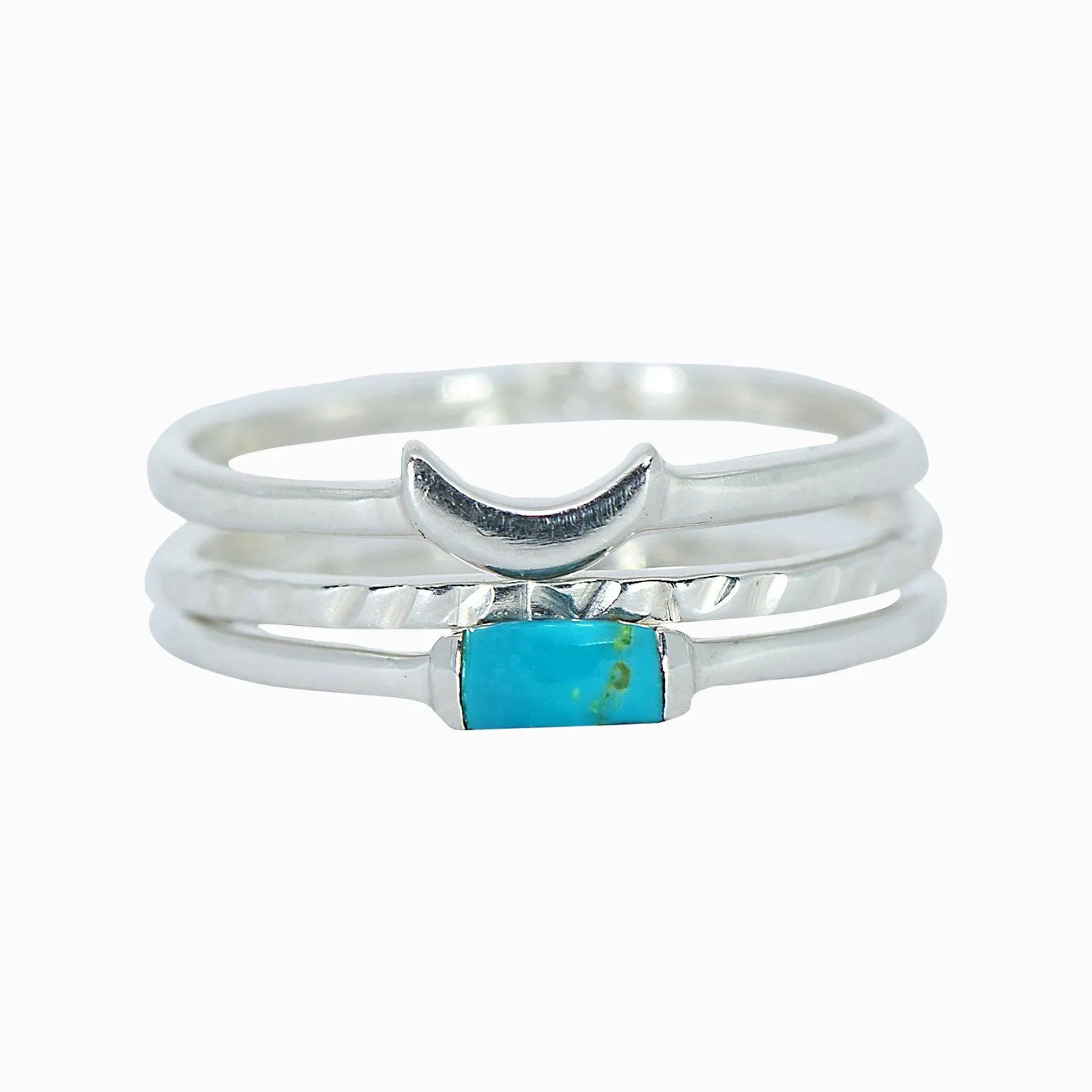 Baguette Crescent Stackable Ring Pack sold by Pura Vida