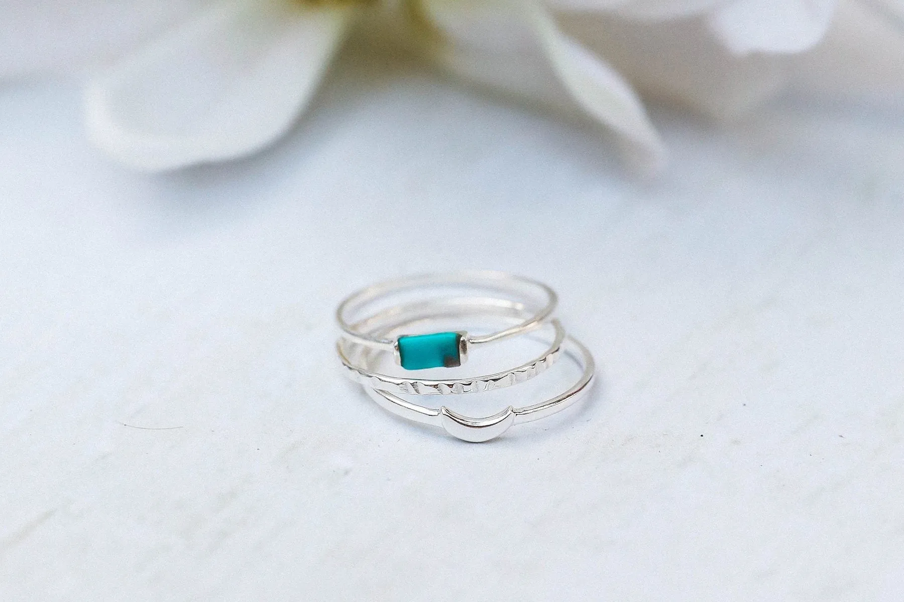 Baguette Crescent Stackable Ring Pack sold by Pura Vida product image thumbnail 3