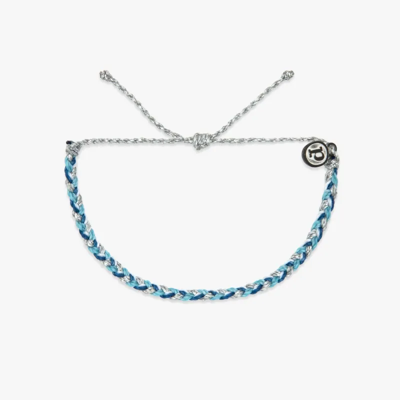 Silver Surf Mini Braided Bracelet sold by Pura Vida