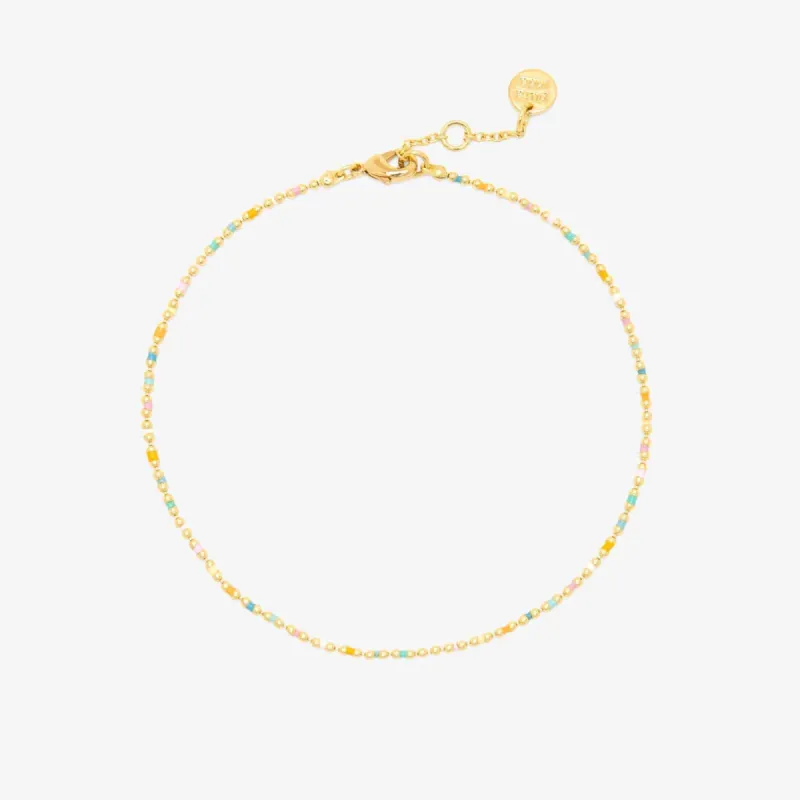 Dainty Enamel Chain Anklet sold by Pura Vida