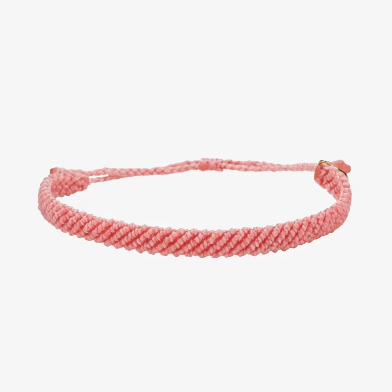 Parfait Pink Half Flat Woven Bracelet sold by Pura Vida