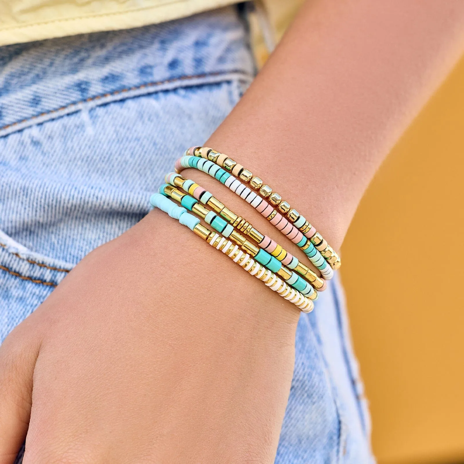 Salty Air Seed Bead Stretch Bracelet Set of 5 sold by Pura Vida product image thumbnail 2
