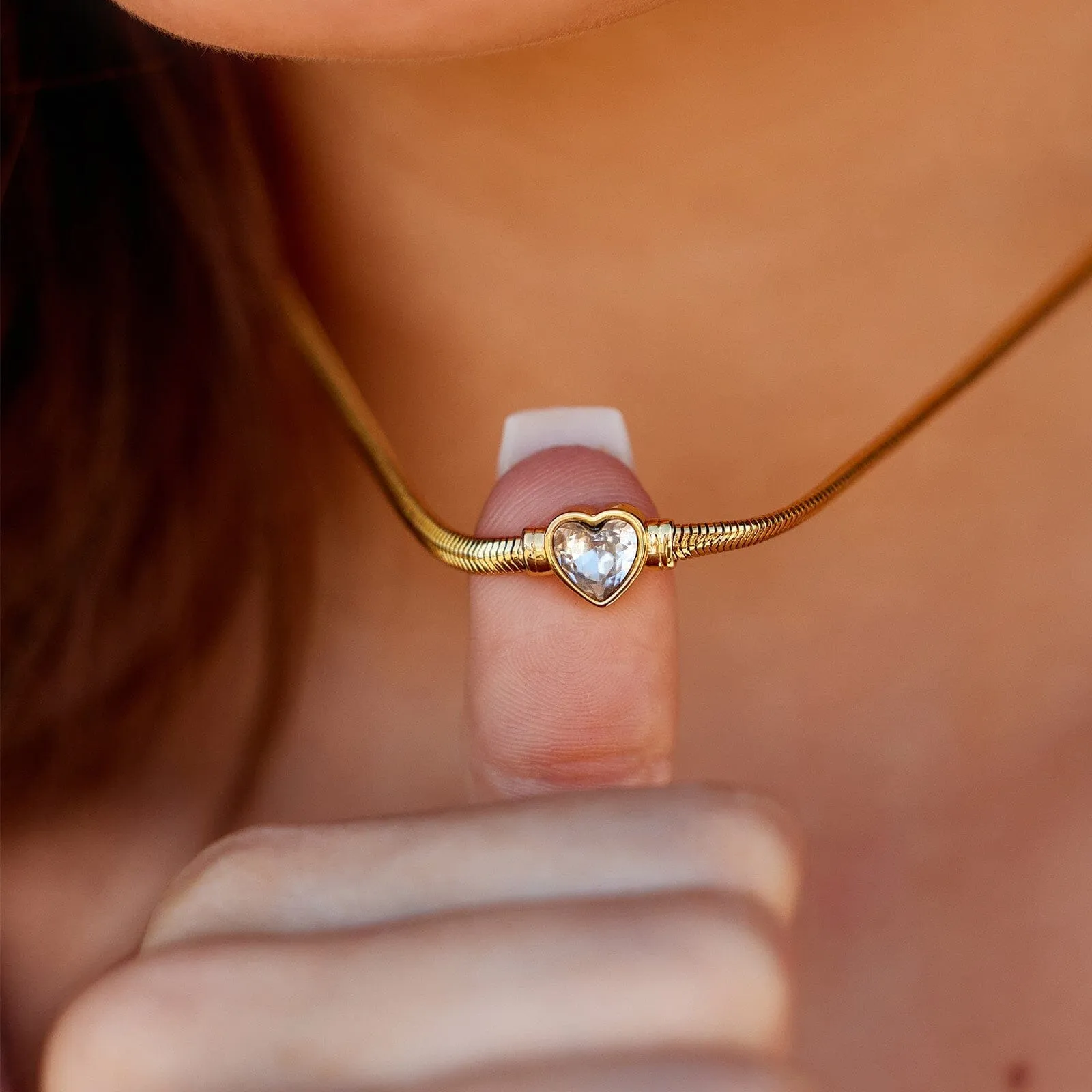 Rhinestone Heart Choker sold by Pura Vida product image thumbnail 5