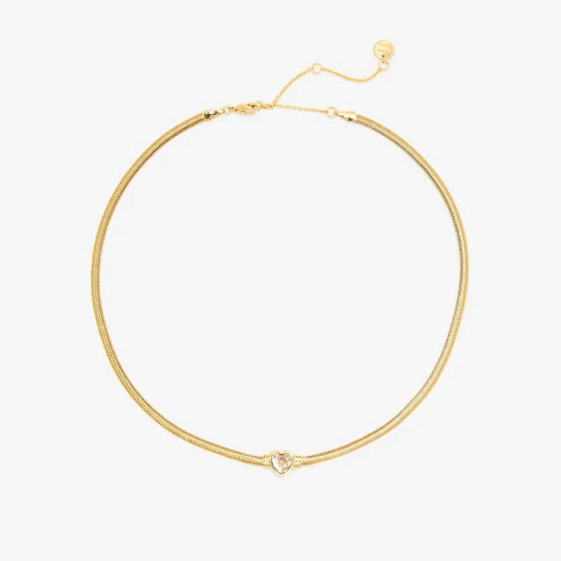 Rhinestone Heart Choker sold by Pura Vida