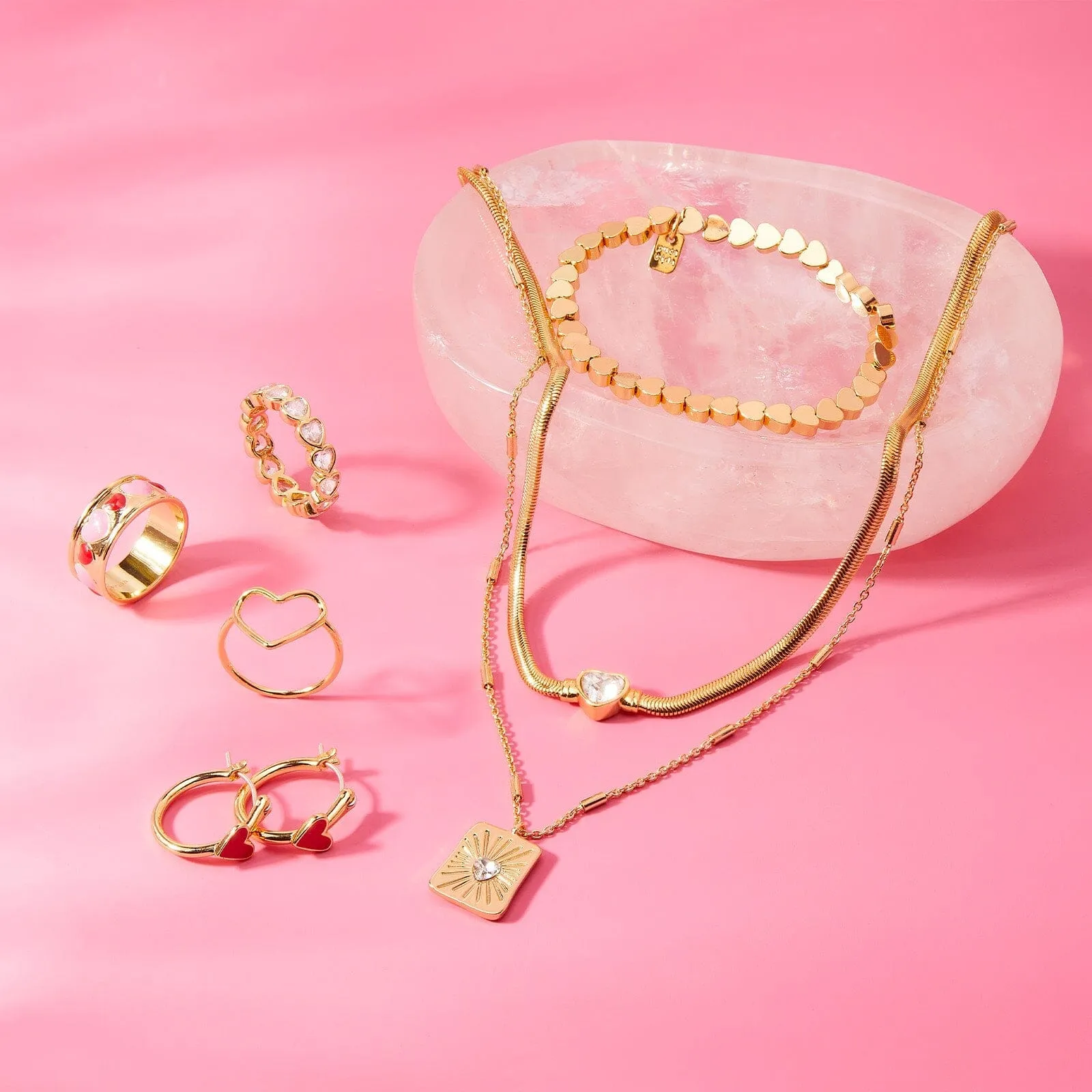 Rhinestone Heart Choker sold by Pura Vida product image thumbnail 4