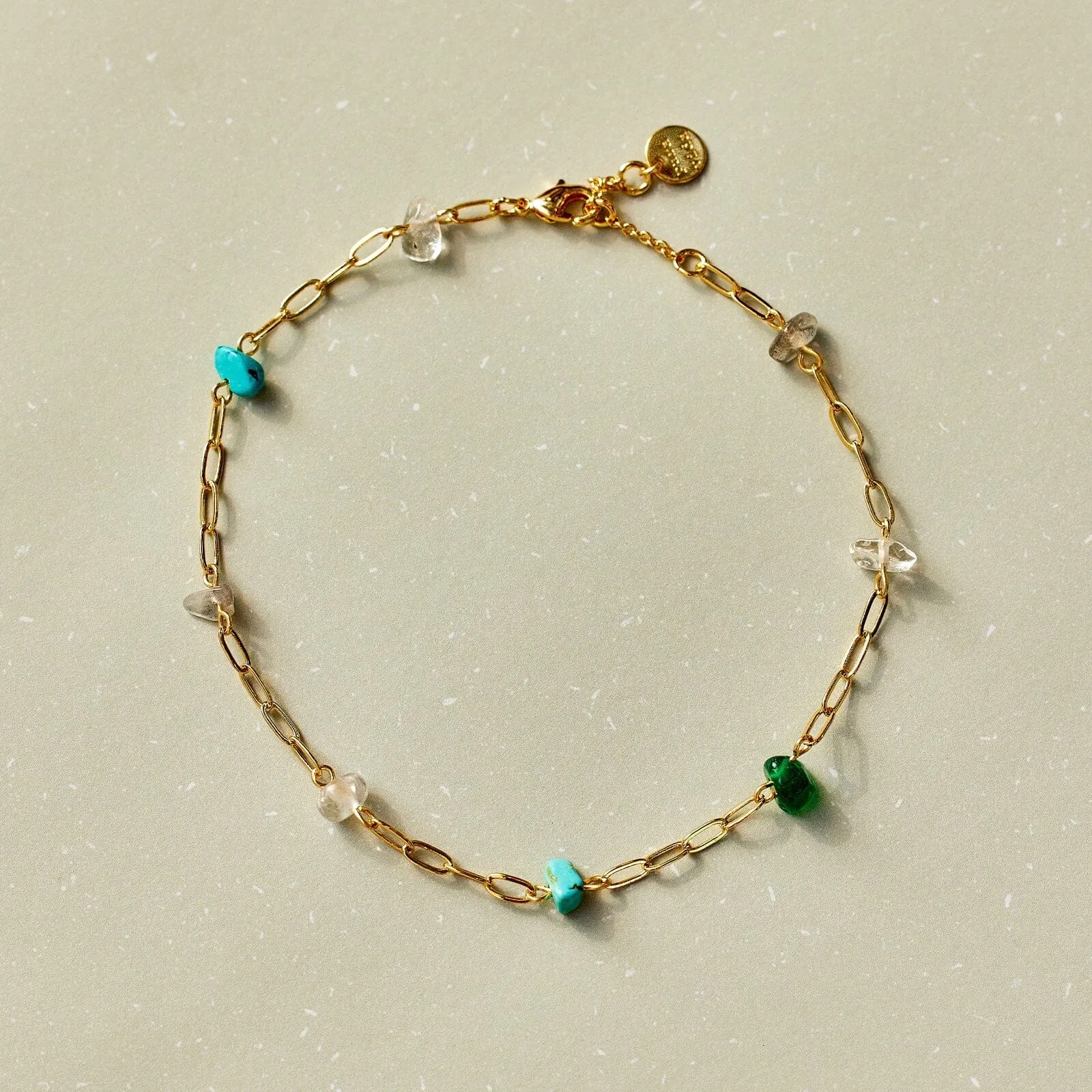 Earth Day Stone Chain Anklet sold by Pura Vida product image thumbnail 4