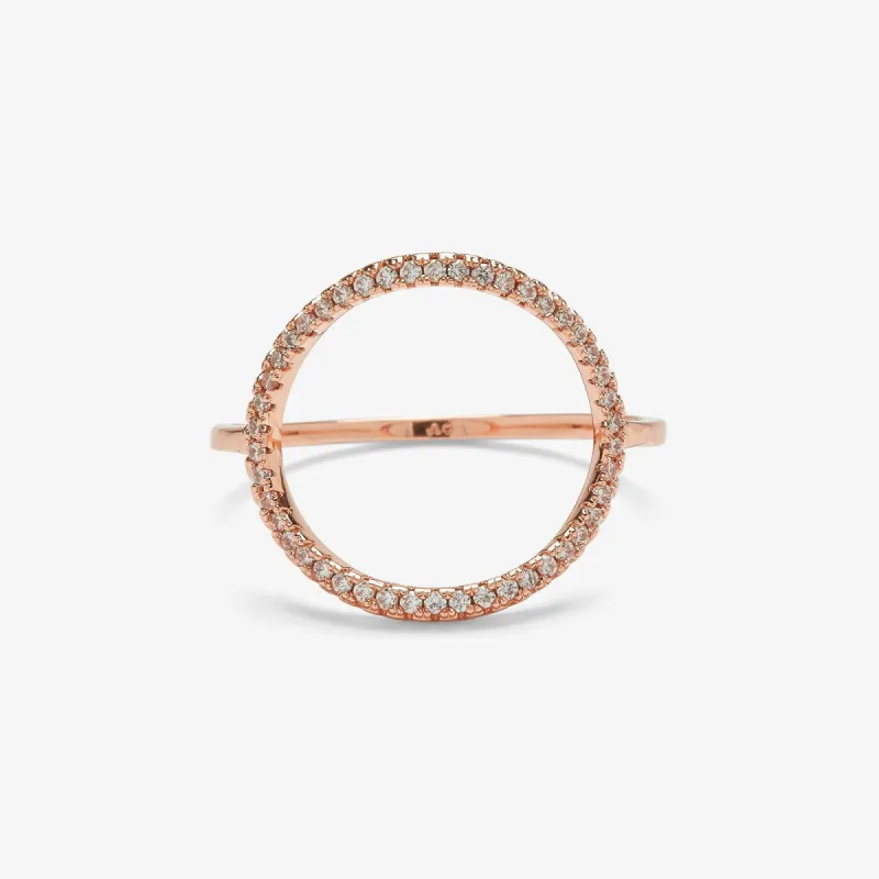Pave Open Circle Ring sold by Pura Vida