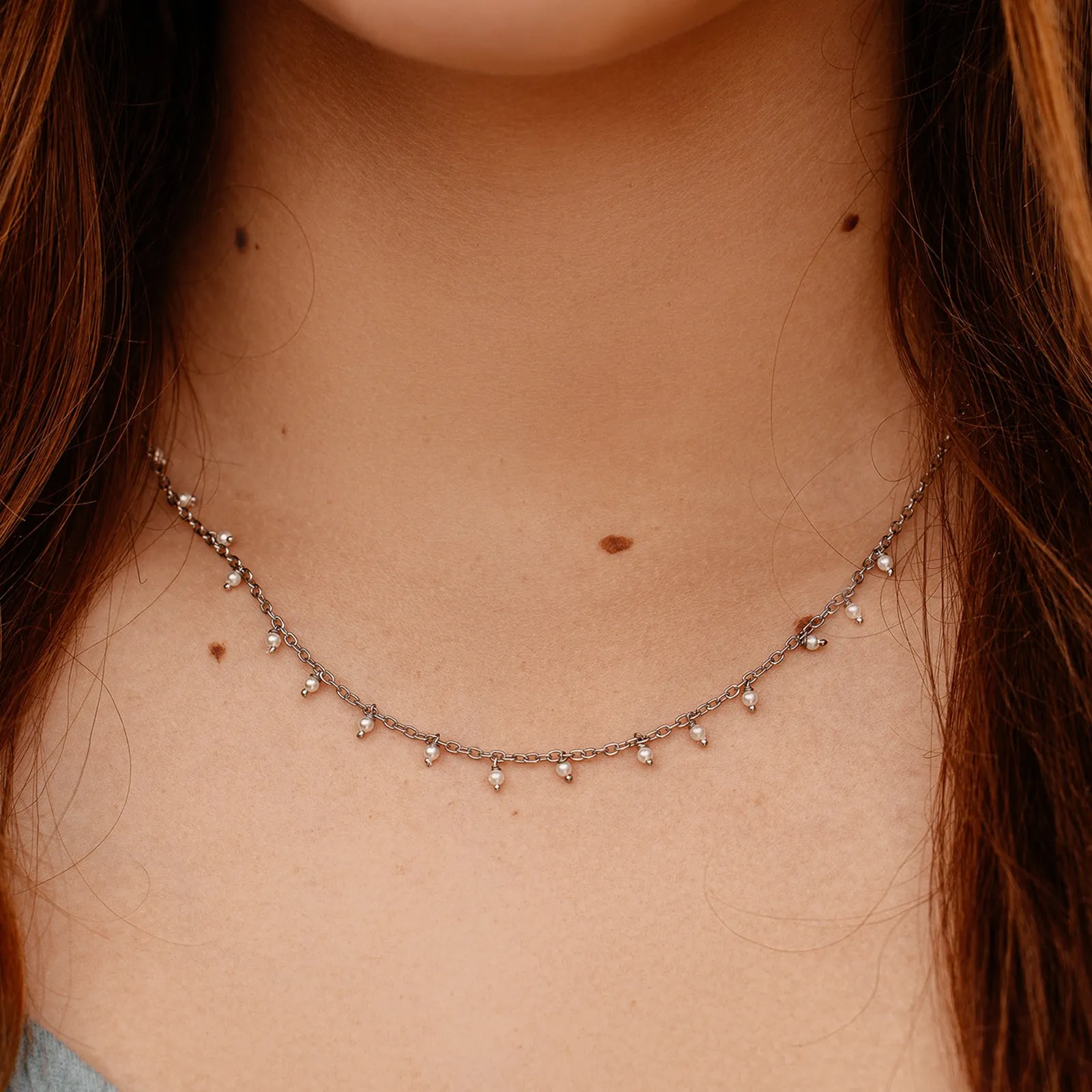 Hanging Pearl Beaded Choker sold by Pura Vida product image thumbnail 3