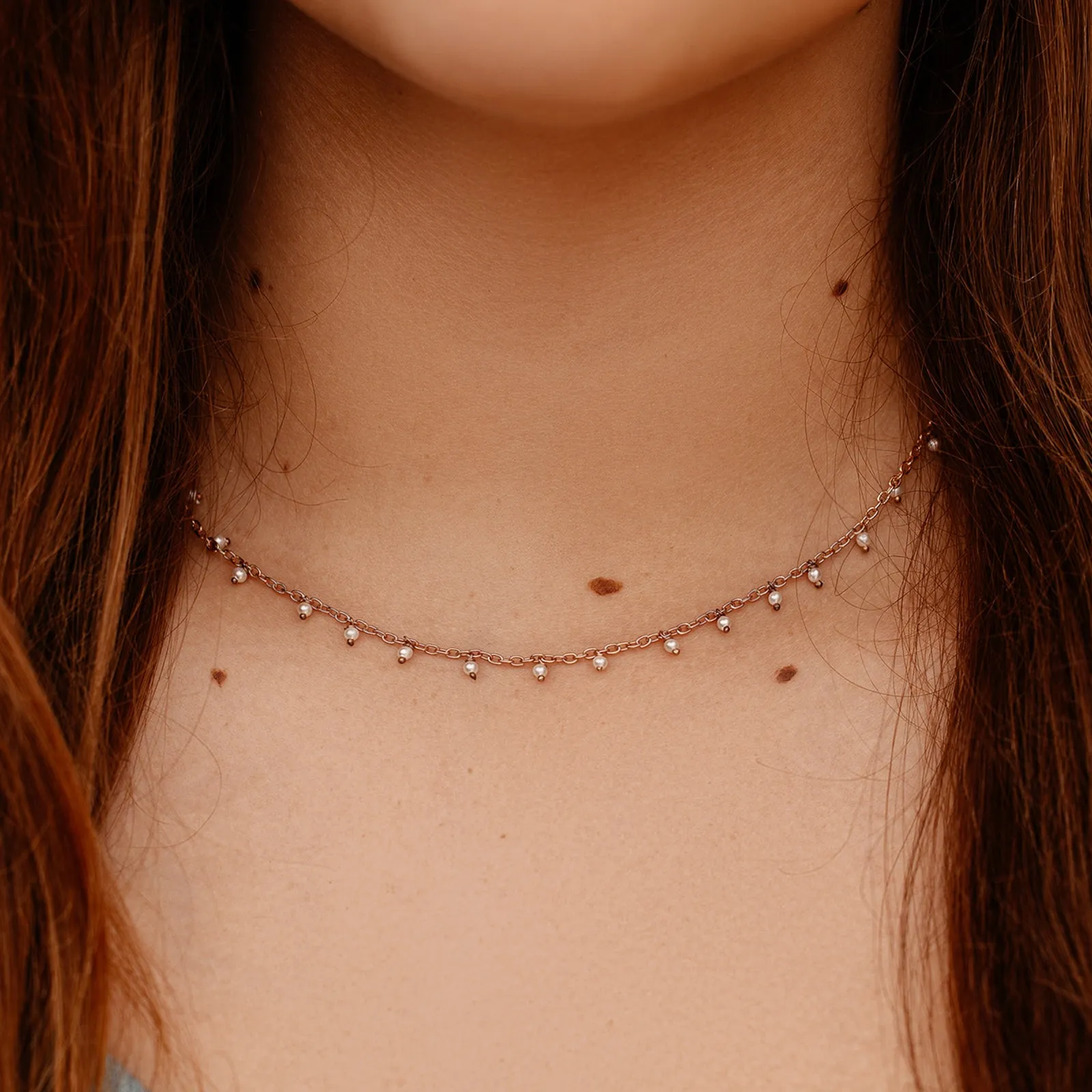 Hanging Pearl Beaded Choker sold by Pura Vida product image thumbnail 4