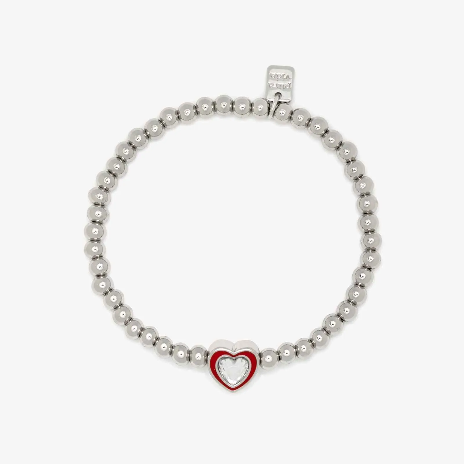 Stone & Enamel Heart Stretch Bracelet sold by Pura Vida