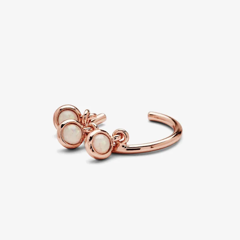 Rose Gold Dangling Opals Ear Cuff sold by Pura Vida