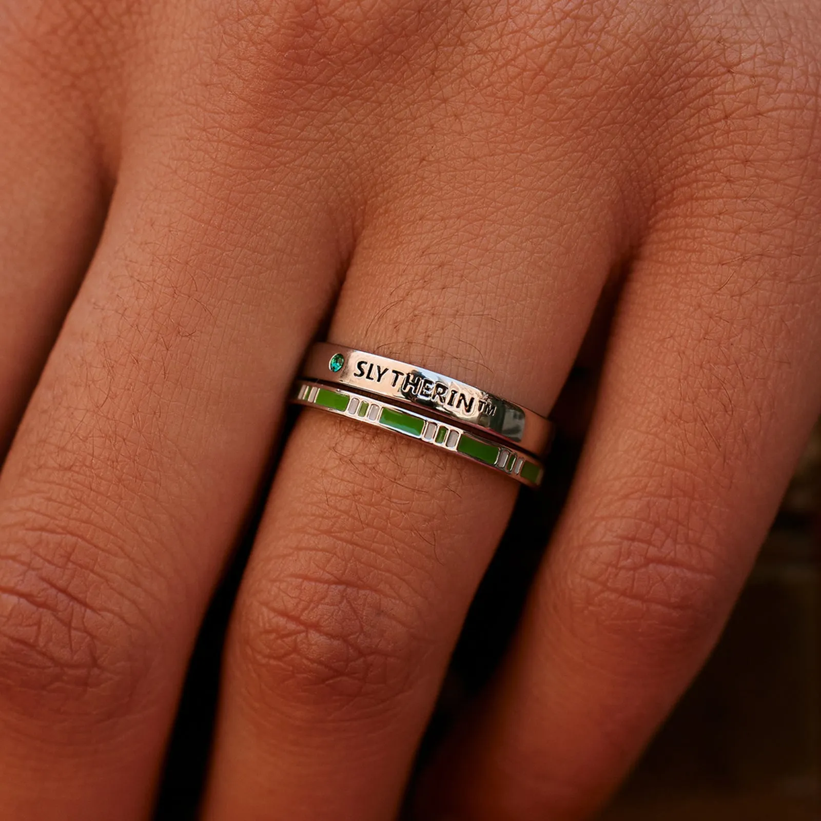 Slytherin™ House Ring Stack sold by Pura Vida product image thumbnail 2